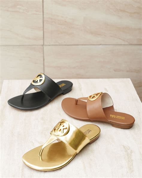 michael kors toung|michael kors leather sandals.